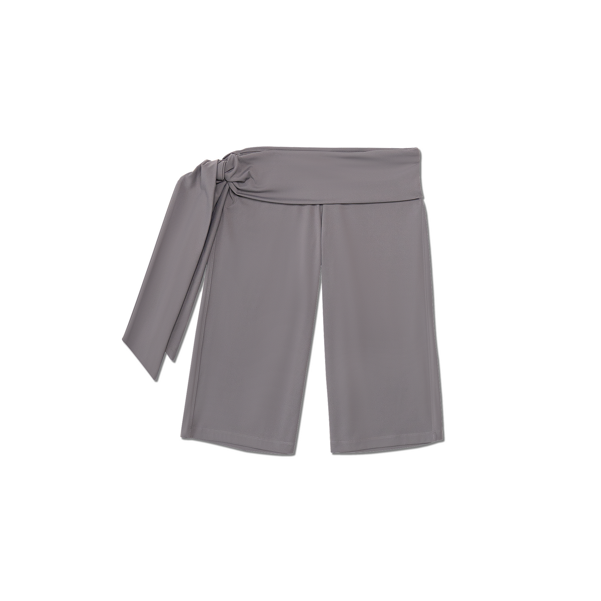 Foldover Side-Tie Bermuda Shorts